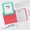 Avery Heavy-Duty Dual Color 3 Ring Binder, 0.5" One Touch Slant Rings, 135-Sheet Capacity, 0.7 Inch Wide Spine, Home, School Supplies, Office, or Organization Needs, Mint/Coral Binder (17881)